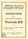 Victor Victrola model VV-210 manual