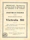 Victrola model 50 portable manual
