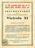 Victor Victrola model XI manual