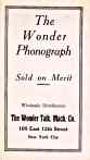 Wonder Phonograph Brochure