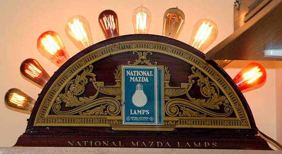 Edison Mazda Lamp Display