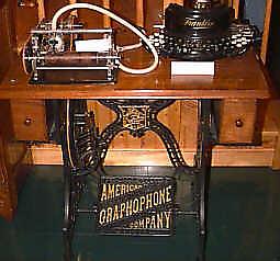 Treadle-powered Graphophone